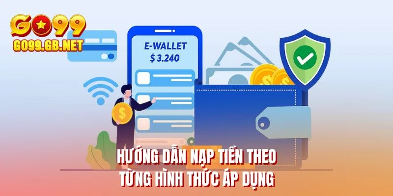 Hướng dẫn nạp tiền theo từng hình thức áp dụng
